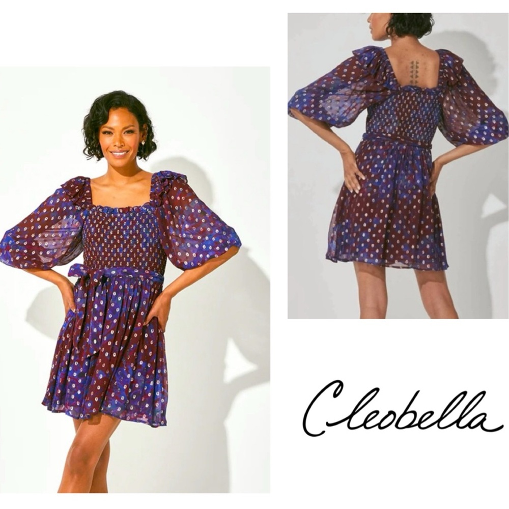 NWT Cleobella Elizabeth Mini Dress in Confetti Sz Med